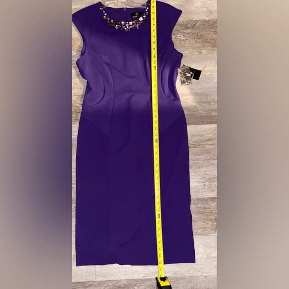 Ronni Nicole Women’s Purple Jeweled-Neck Sheath Dress –Size 10 NWT - Picture 11 of 12